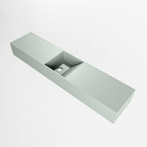 MONDIAZ TYNE 100cm fontein solid surface kleur Greey. Positie wastafel midden