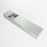 MONDIAZ TYNE 100cm fontein solid surface kleur Greey. Positie wastafel links