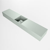 MONDIAZ TYNE 110cm fontein solid surface kleur Greey. Positie wastafel midden