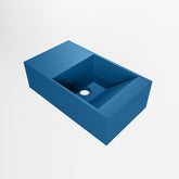 MONDIAZ TYNE 40cm fontein solid surface kleur Jeans. Positie wastafel links