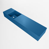 MONDIAZ TYNE 90cm fontein solid surface kleur Jeans. Positie wastafel links