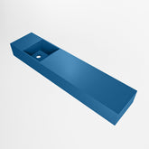 MONDIAZ TYNE 100cm fontein solid surface kleur Jeans. Positie wastafel links
