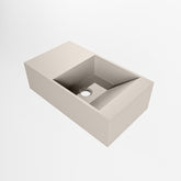 MONDIAZ TYNE 40cm fontein solid surface kleur Linen. Positie wastafel links