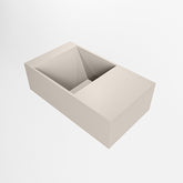 MONDIAZ TYNE 40cm fontein solid surface kleur Linen. Positie wastafel rechts
