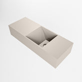 MONDIAZ TYNE 60cm fontein solid surface kleur Linen. Positie wastafel rechts