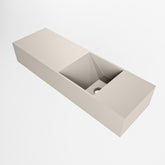 MONDIAZ TYNE 70cm fontein solid surface kleur Linen. Positie wastafel rechts