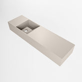 MONDIAZ TYNE 80cm fountain solid surface color Linen. Sink position left