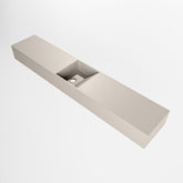 MONDIAZ TYNE 120cm fontein solid surface kleur Linen. Positie wastafel midden