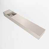 MONDIAZ TYNE 120cm fontein solid surface kleur Linen. Positie wastafel links
