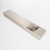 MONDIAZ TYNE 120cm fontein solid surface kleur Linen. Positie wastafel rechts