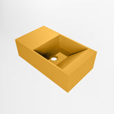 MONDIAZ TYNE 40cm fontein solid surface kleur Ocher. Positie wastafel links