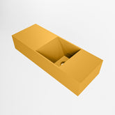 MONDIAZ TYNE 60cm fontein solid surface kleur Ocher. Positie wastafel rechts