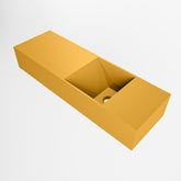 MONDIAZ TYNE 70cm fontein solid surface kleur Ocher. Positie wastafel rechts