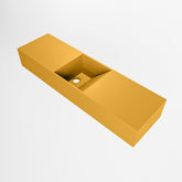 MONDIAZ TYNE 80cm fontein solid surface kleur Ocher. Positie wastafel midden