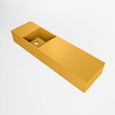 MONDIAZ TYNE 80cm fontein solid surface kleur Ocher. Positie wastafel links