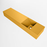 MONDIAZ TYNE 90cm fontein solid surface kleur Ocher. Positie wastafel rechts
