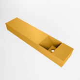 MONDIAZ TYNE 100cm fontein solid surface kleur Ocher. Positie wastafel rechts