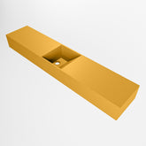 MONDIAZ TYNE 110cm fontein solid surface kleur Ocher. Positie wastafel midden