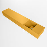 MONDIAZ TYNE 110cm fontein solid surface kleur Ocher. Positie wastafel rechts