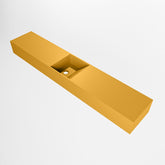 MONDIAZ TYNE 120cm fontein solid surface kleur Ocher. Positie wastafel midden