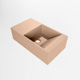 MONDIAZ TYNE 40cm fontein solid surface kleur Rosee. Positie wastafel links
