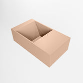 MONDIAZ TYNE 40cm fontein solid surface kleur Rosee. Positie wastafel rechts