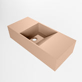 MONDIAZ TYNE 50cm fontein solid surface kleur Rosee. Positie wastafel links