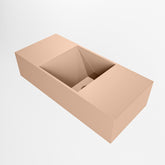 MONDIAZ TYNE 50cm fontein solid surface kleur Rosee. Positie wastafel rechts