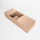 MONDIAZ TYNE 60cm fontein solid surface kleur Rosee. Positie wastafel links