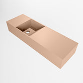 MONDIAZ TYNE 70cm fontein solid surface kleur Rosee. Positie wastafel links