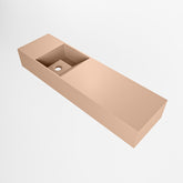 MONDIAZ TYNE 80cm fontein solid surface kleur Rosee. Positie wastafel links