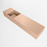 MONDIAZ TYNE 90cm fontein solid surface kleur Rosee. Positie wastafel links