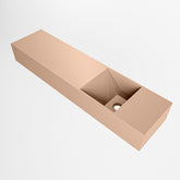 MONDIAZ TYNE 90cm fontein solid surface kleur Rosee. Positie wastafel rechts