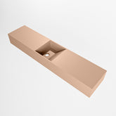 MONDIAZ TYNE 100cm fontein solid surface kleur Rosee. Positie wastafel midden