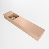 MONDIAZ TYNE 100cm fontein solid surface kleur Rosee. Positie wastafel links