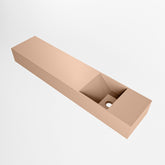 MONDIAZ TYNE 100cm fontein solid surface kleur Rosee. Positie wastafel rechts