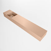 MONDIAZ TYNE 120cm fontein solid surface kleur Rosee. Positie wastafel links