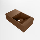 MONDIAZ TYNE 40cm fontein solid surface kleur Rust. Positie wastafel links