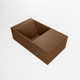 MONDIAZ TYNE 40cm fontein solid surface kleur Rust. Positie wastafel rechts