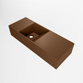 MONDIAZ TYNE 60cm fontein solid surface kleur Rust. Positie wastafel links