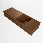 MONDIAZ TYNE 70cm fontein solid surface kleur Rust. Positie wastafel rechts
