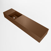 MONDIAZ TYNE 90cm fontein solid surface kleur Rust. Positie wastafel links