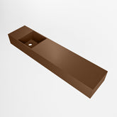 MONDIAZ TYNE 100cm fontein solid surface kleur Rust. Positie wastafel links