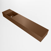 MONDIAZ TYNE 110cm fontein solid surface kleur Rust. Positie wastafel links