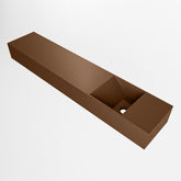 MONDIAZ TYNE 110cm fontein solid surface kleur Rust. Positie wastafel rechts