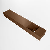 MONDIAZ TYNE 120cm fontein solid surface kleur Rust. Positie wastafel rechts