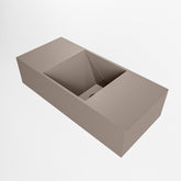 MONDIAZ TYNE 50cm fontein solid surface kleur Smoke. Positie wastafel rechts
