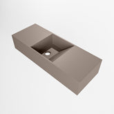 MONDIAZ TYNE 60cm fontein solid surface kleur Smoke. Positie wastafel midden