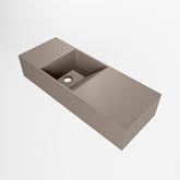 MONDIAZ TYNE 60cm fontein solid surface kleur Smoke. Positie wastafel links