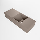 MONDIAZ TYNE 60cm fontein solid surface kleur Smoke. Positie wastafel rechts
